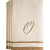 Fashion O - Cotton velour monogram towel - Ivory - cozylivehome.com | we sell a wide range of comfortable household items Giftware
