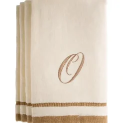 Fashion O - Cotton velour monogram towel - Ivory - cozylivehome.com | we sell a wide range of comfortable household items Giftware
