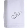 Cheap P - Cotton velour monogram towel - White - cozylivehome.com | we sell a wide range of comfortable household items Giftware