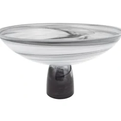 Fashion P254 Black & White Alabaster Footed Bowl - cozylivehome.com | we sell a wide range of comfortable household items Giftware
