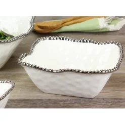 Hot Pampa Bay Medium Square Salad Bowl CER-2252-W - cozylivehome.com | we sell a wide range of comfortable household items Giftware