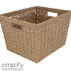 New Paper Rope Dutch Weave - Med Storage Basket W.handle 12x10x8 - cozylivehome.com | we sell a wide range of comfortable household items Shop All