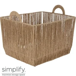 Cheap Paper Rope Vertical Weave Med Storage Basket W. Round Handles - 12x10x8 - cozylivehome.com | we sell a wide range of comfortable household items Shop All
