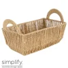 Paper Rope Vertical Weave Small Shelf Storage Basket W. Round Handles - cozylivehome.com | we sell a wide range of comfortable household items^ Shop All