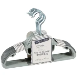 Flash Sale 12PK Kids Razor Thin S-Shape Collar Saver Non-Slip Suit & Shirt Hanger w/Tie - cozylivehome.com | we sell a wide range of comfortable household items Housewares