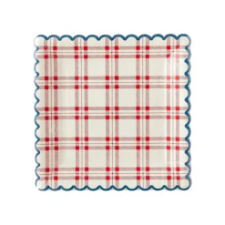 Cheap Plaid Scallop Paper Plate - cozylivehome.com | we sell a wide range of comfortable household items Shop All
