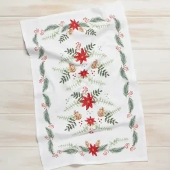 Fashion Poinsettia Cotton Dishtowel - cozylivehome.com | we sell a wide range of comfortable household items Shop All