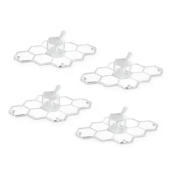 Best Sale PST-WHT Honeycomb Personal Simanim Trays- White Marble Lucite- Set of 4 - cozylivehome.com | we sell a wide range of comfortable household items Shop All