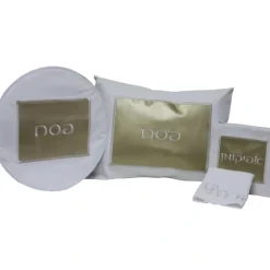 Discount PSV100 Pesach Set Vinyl - 4 Pc - Gold Circle - Includes Pillow Case 25x20", Matzah Cover 18" , Afikomen Bag 10x10 & Towel - cozylivehome.com | we sell a wide range of comfortable household items Shop All