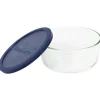 Hot Pyrex Simply Store 7-Cup Round Dish, Clear with Blue Lid - cozylivehome.com | we sell a wide range of comfortable household items Shop All