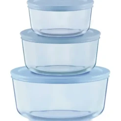 Clearance Pyrex Simply Store Tinted 6pc Lidded Round Storage Set Blue - cozylivehome.com | we sell a wide range of comfortable household items Shop All