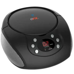 Outlet QFX Black Boombox & Radio with Bluetooth Compatibility, DVD Player, LCD & LED Display - cozylivehome.com | we sell a wide range of comfortable household items Shop All