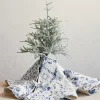 Hot Quilted Cotton Patchwork Floral Tree Skirt, White & Blue - cozylivehome.com | we sell a wide range of comfortable household items Shop All