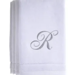 Sale R - Cotton velour monogram towel - White - cozylivehome.com | we sell a wide range of comfortable household items Giftware