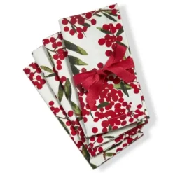 Fashion Red Berry Sprig Napkins Set-4 - cozylivehome.com | we sell a wide range of comfortable household items Shop All