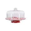 Clearance RED SWIRL CAKE PLATE - cozylivehome.com | we sell a wide range of comfortable household items Shop All