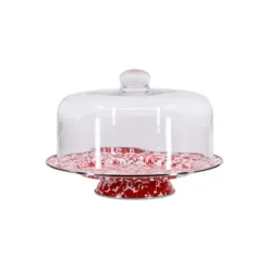 Clearance RED SWIRL CAKE PLATE - cozylivehome.com | we sell a wide range of comfortable household items Shop All