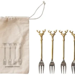 Outlet Reindeer Stainless Steel and Brass Fork - cozylivehome.com | we sell a wide range of comfortable household items Shop All
