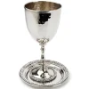 Cheap SDKC69 Stainless Steel Kiddush Cup on Tray w Diamonds Cup 7"H, Tray 5"D - cozylivehome.com | we sell a wide range of comfortable household items Shop All