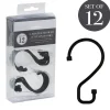 Fashion S-Hook Shower Curtain Rings - Matte Black - cozylivehome.com | we sell a wide range of comfortable household items Housewares