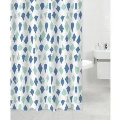 Cheap Sideways PEVA Shower Curtain Blue - cozylivehome.com | we sell a wide range of comfortable household items Shop All