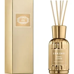 Cheap Spring Gold Metalic White Flower Reed Duffuser 100 ML - cozylivehome.com | we sell a wide range of comfortable household items Shop All