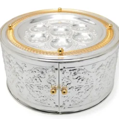 Fashion SPTF11052-GD Seder Plate With 3 Tier Matzah Holder - cozylivehome.com | we sell a wide range of comfortable household items Shop All