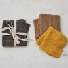 Fashion Square Cotton Knit Dish Cloths w/ Loop Set-3 - cozylivehome.com | we sell a wide range of comfortable household items Shop All