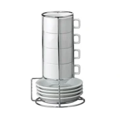 Shop STACKABLE ESPRESSO SET CUPS/PLATES 9PC - cozylivehome.com | we sell a wide range of comfortable household items Shop All
