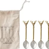 Cheap Stainless Steel and Brass Spoons w/ Reindeer Handle - cozylivehome.com | we sell a wide range of comfortable household items Shop All