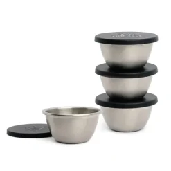Online STAINLESS STEEL CONDIMENT CUPS W/LIDS 3 OZ SET/4 - cozylivehome.com | we sell a wide range of comfortable household items Shop All