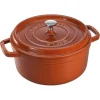 Flash Sale STAUB COCOTTE 7 QT ROUND BURNT ORANGE - cozylivehome.com | we sell a wide range of comfortable household items Shop All
