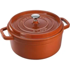 Flash Sale STAUB COCOTTE 7 QT ROUND BURNT ORANGE - cozylivehome.com | we sell a wide range of comfortable household items Shop All