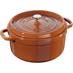 Flash Sale STAUB COCOTTE 5.5 QT ROUND BURNT ORANGE - cozylivehome.com | we sell a wide range of comfortable household items Shop All