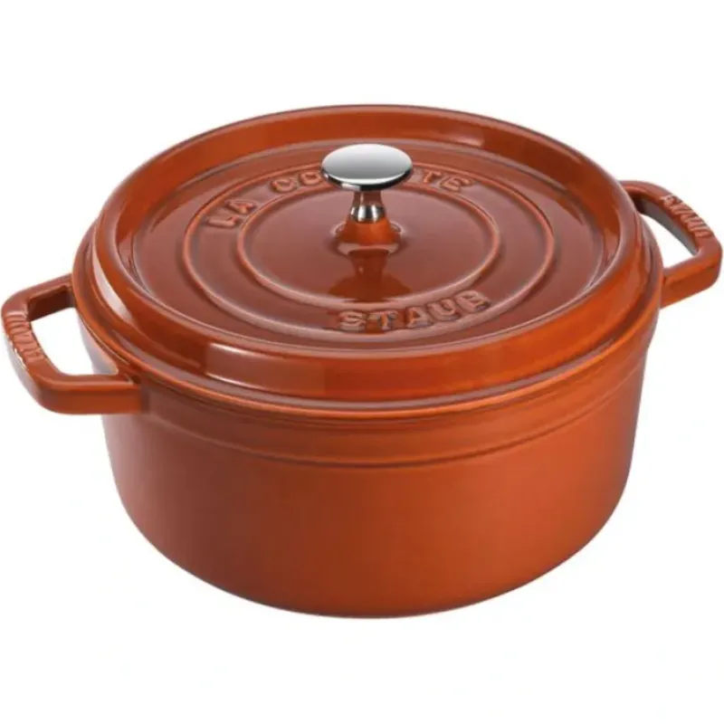 Sale STAUB COCOTTE 4 QT ROUND BURNT ORANGE - cozylivehome.com | we sell a wide range of comfortable household items Shop All