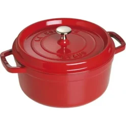 Hot STAUB COCOTTE 5.5 QT ROUND CHERRY - cozylivehome.com | we sell a wide range of comfortable household items Shop All