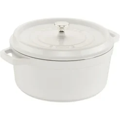 Best STAUB COCOTTE 5.5 QT ROUND WHITE - cozylivehome.com | we sell a wide range of comfortable household items Shop All