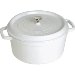 Flash Sale STAUB COCOTTE 7 QT ROUND WHITE - cozylivehome.com | we sell a wide range of comfortable household items Shop All