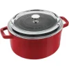 Cheap STAUB COCOTTE 4 QT W/GLASS LID CHERRY - cozylivehome.com | we sell a wide range of comfortable household items Shop All