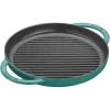 Shop STAUB DOUBLE HANDLE ROUND GRILL PAN 10" TURQUOISE - cozylivehome.com | we sell a wide range of comfortable household items Shop All