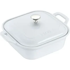 Hot STAUB SQUARE COVERED BAKER 9" WHITE - cozylivehome.com | we sell a wide range of comfortable household items Shop All