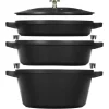 Best Sale STAUB STACKABLE 4PC SET BLACK - cozylivehome.com | we sell a wide range of comfortable household items Shop All