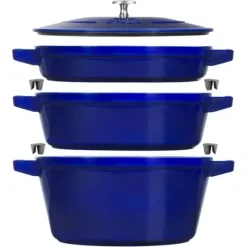 Clearance STAUB STACKABLE 4PC SET DARK BLUE - cozylivehome.com | we sell a wide range of comfortable household items Shop All