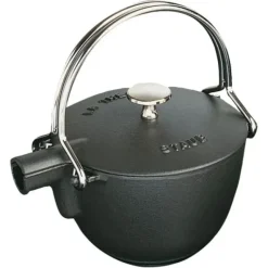 Best STAUB TEA POT 1 QT BLK - cozylivehome.com | we sell a wide range of comfortable household items Shop All