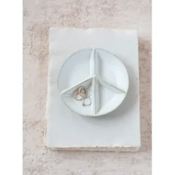 Shop Stoneware Peace Sign Divided Dish - cozylivehome.com | we sell a wide range of comfortable household items Shop All