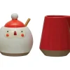 Clearance Stoneware Santa Sugar Pot & Creamer - cozylivehome.com | we sell a wide range of comfortable household items Shop All