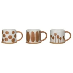Hot Stoneware Tan Mug w/ Pattern 16 oz - cozylivehome.com | we sell a wide range of comfortable household items Shop All