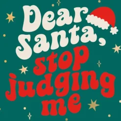Cheap STOP JUDGING ME FUNNY CHRISTMAS COCKTAIL NAPKIN - cozylivehome.com | we sell a wide range of comfortable household items Shop All