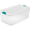 Best Sale STORAGE-LATC-106qt-33.8x19x13-WHT - cozylivehome.com | we sell a wide range of comfortable household items Shop All