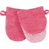 Fashion STRADA PRINTED SILCONE/CHAMBRAY MINI MITTS S/2 RED - cozylivehome.com | we sell a wide range of comfortable household items Shop All
